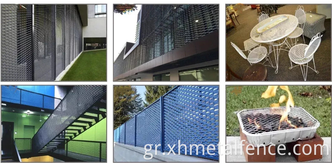 Expanded metal security fence